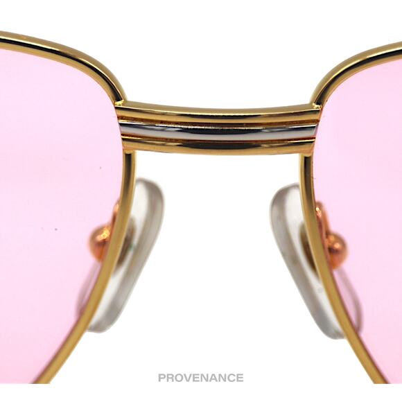 🔴 Cartier Romance Louis (Drake) Sunglasses - Gold Pink 54 - Picture 5 of 12